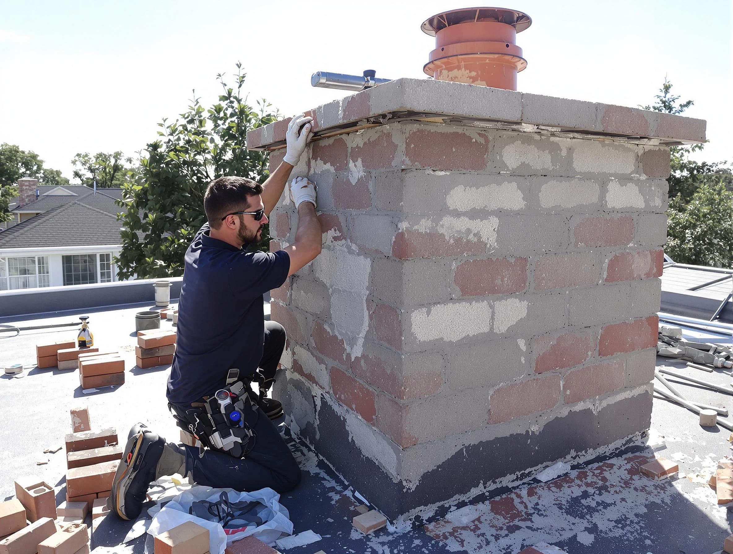 Advanced chimney repair process by Highland Chimney Sweep in Highland, UT