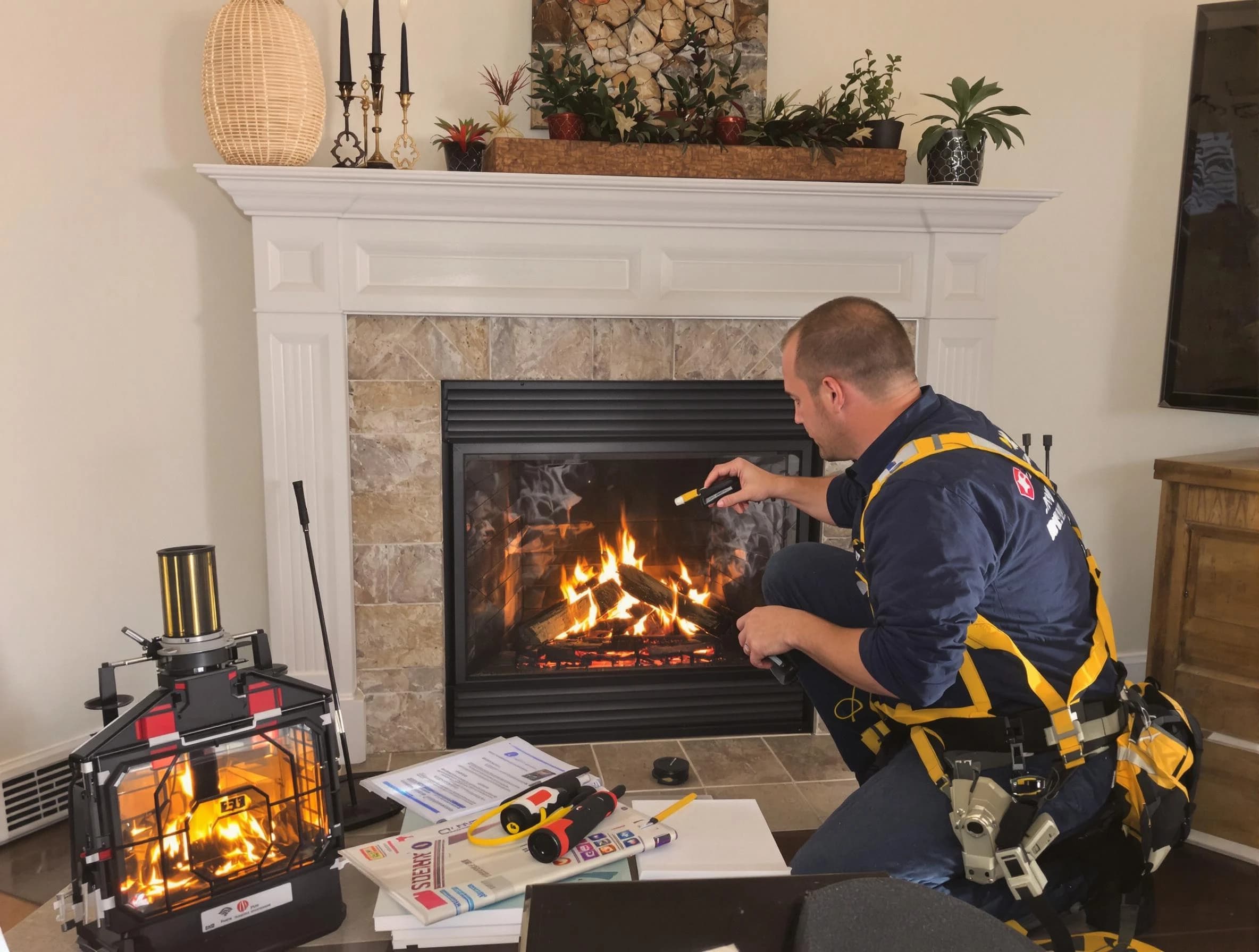 Safety-focused fireplace inspection by Highland Chimney Sweep in Highland, UT