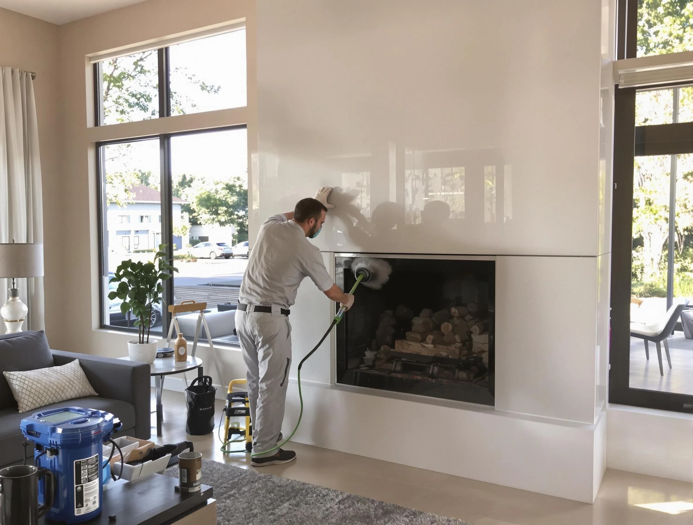 Highland Chimney Sweep performing thorough soot removal in Highland, UT