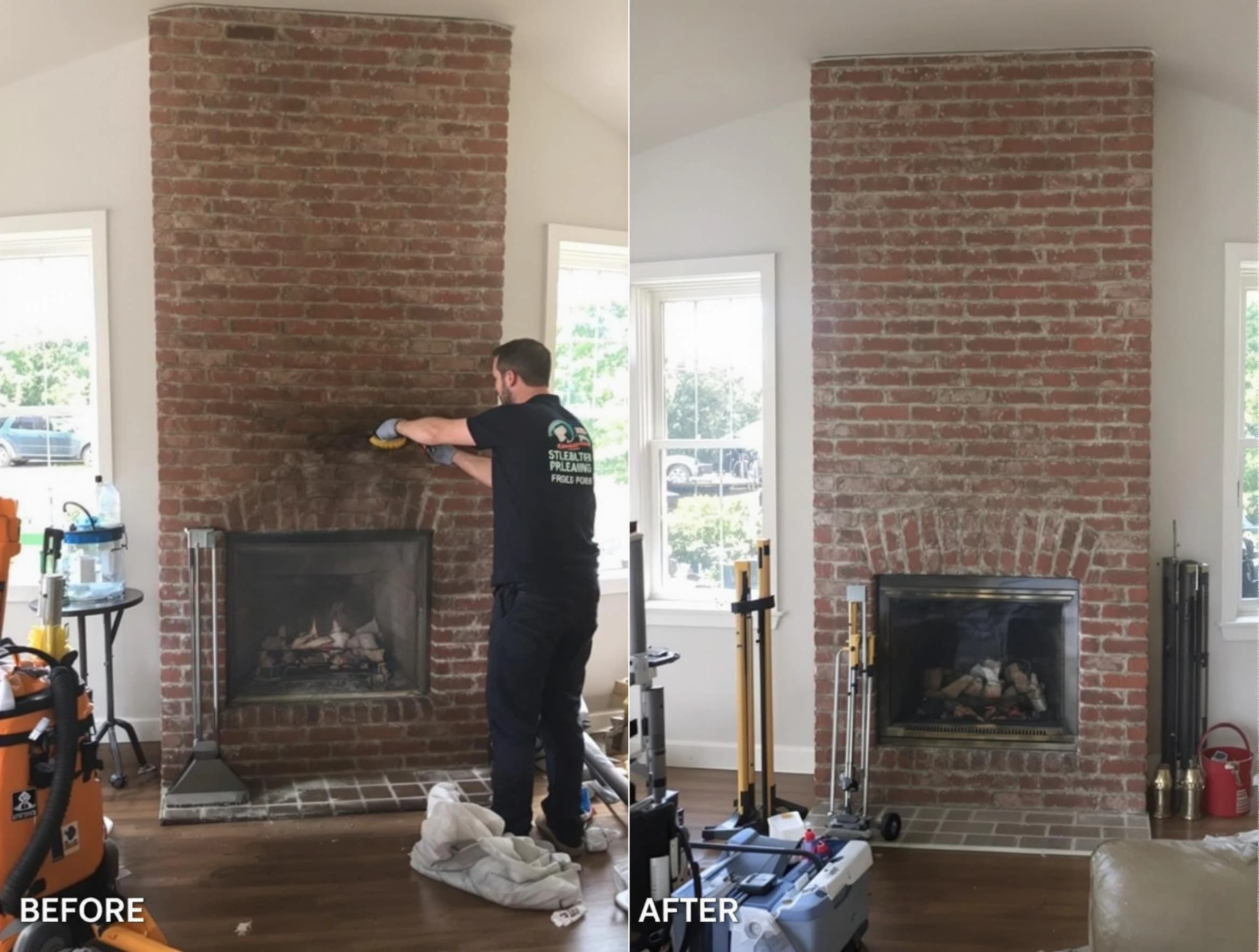 Finished chimney sweeping service by Highland Chimney Sweep in Highland, UT
