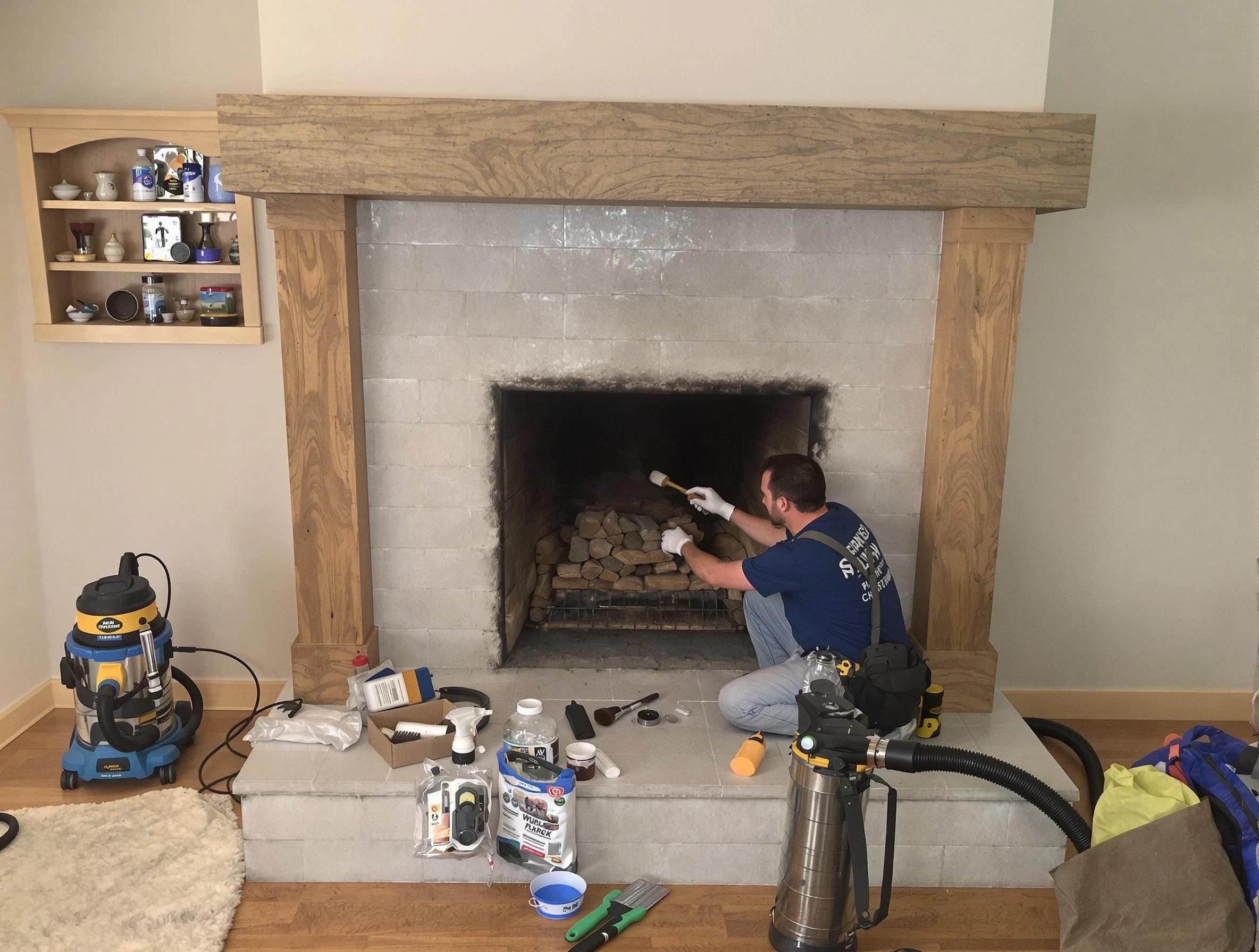 Detailed creosote removal process by Highland Chimney Sweep in Highland, UT