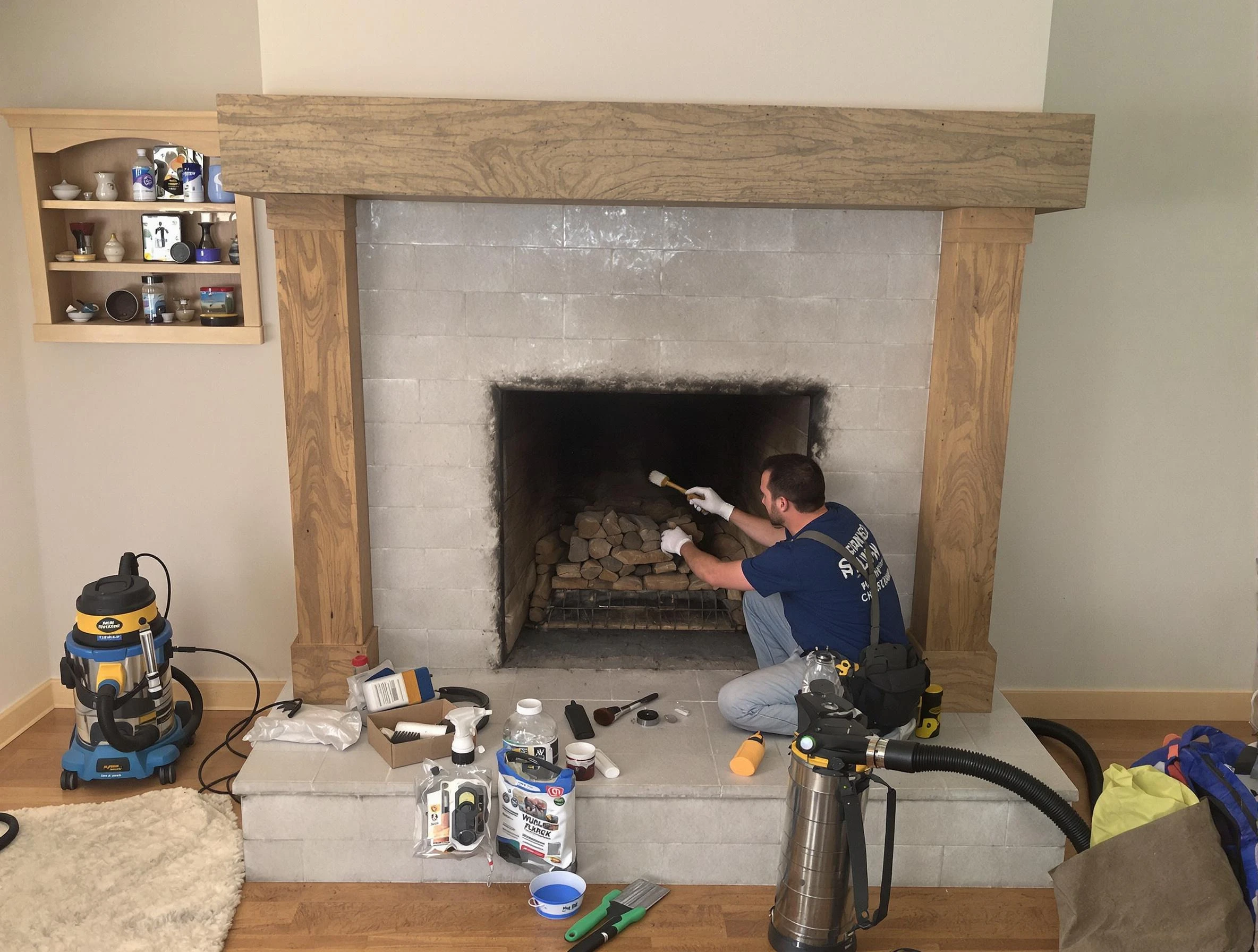 Detailed creosote removal process by Highland Chimney Sweep in Highland, UT